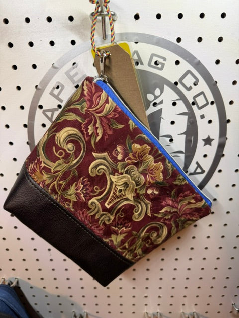 Grandmas Old Drapes Bag with Blue Paisley interior